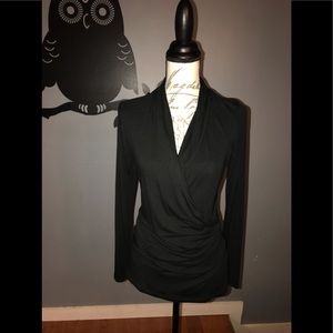 Black Wrap Banana Republic blouse